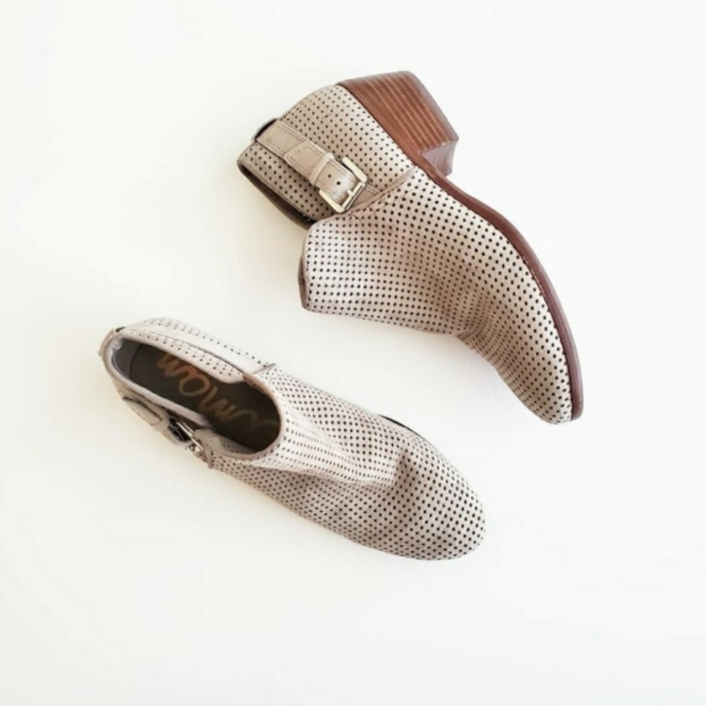 Sam Edelman Perforated Ankle Boots - Picture 5 of 6